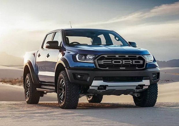 Ford Ranger raptor blue front