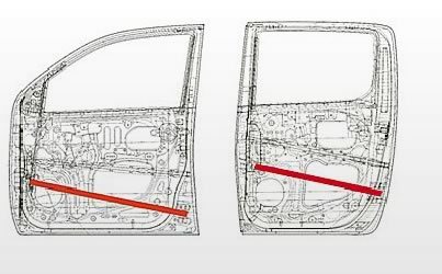 side impact door beam of Toyota Vigo Hilux