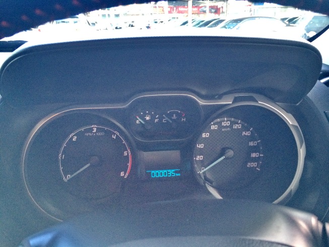 Orange Ford Ranger Wildtrak Interior Digital meter