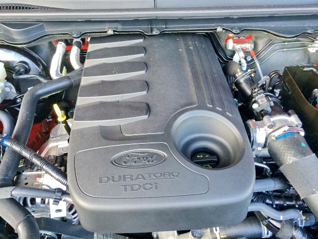 Orange Ford Ranger Wildtrak Engine