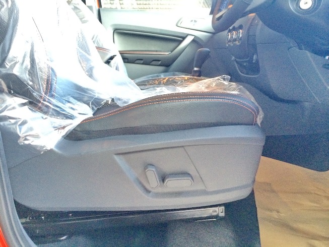 Orange Ford Ranger Wildtrak Interior Front driver seat