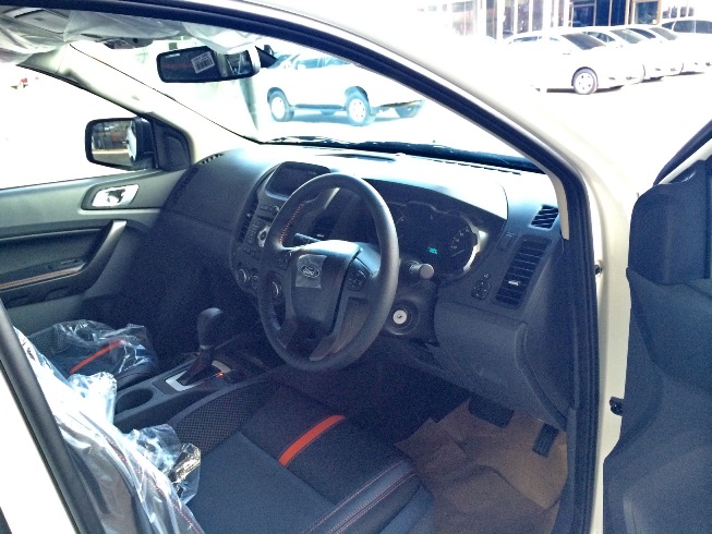 white Ford Ranger Wildtrak Interior Front
